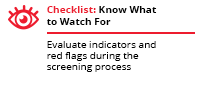 Checklist: Know What to Watch For